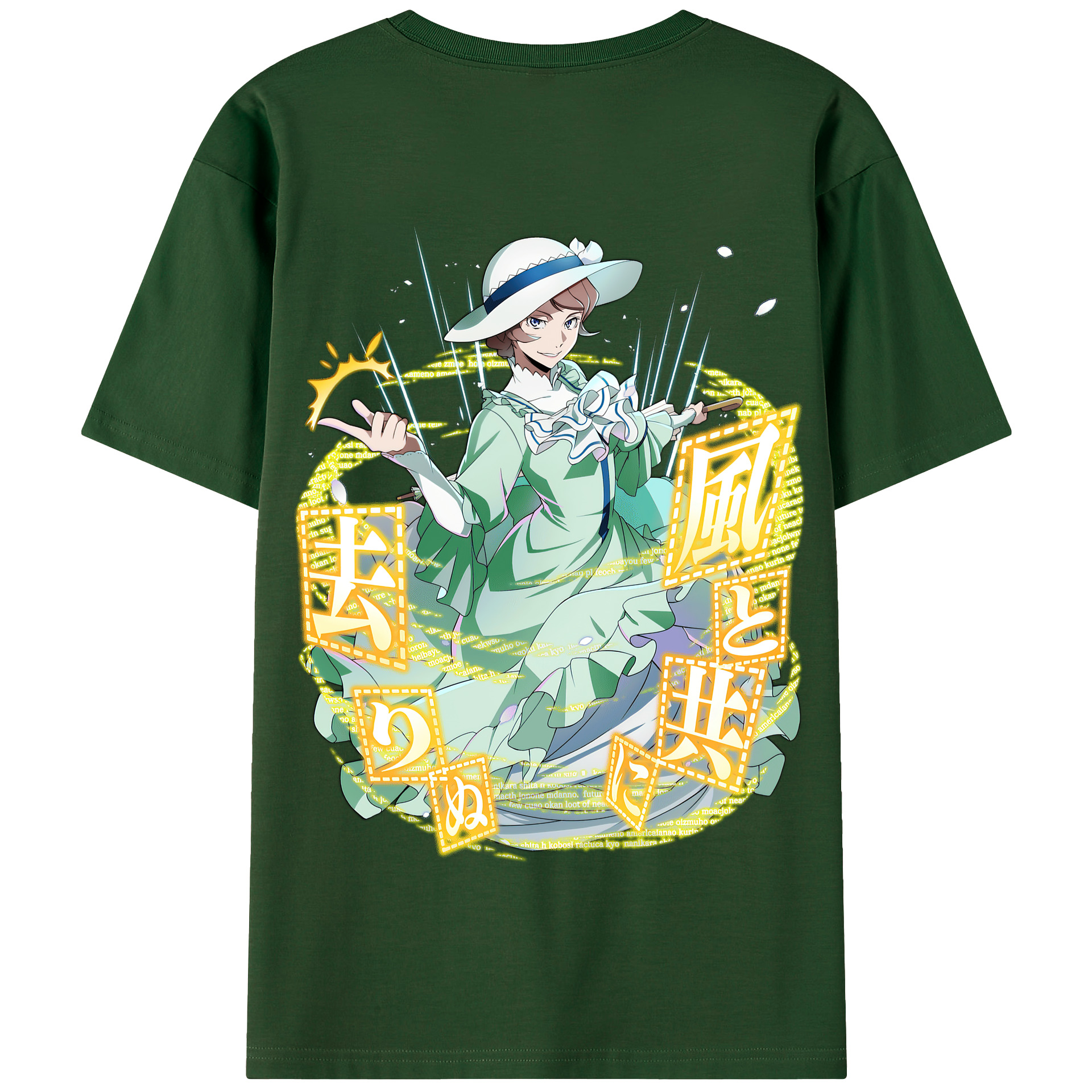 （画像用） 文豪ストレイドッグス Bungo Stray Dogs 綿100％半袖Tシャツ（背面プリント）